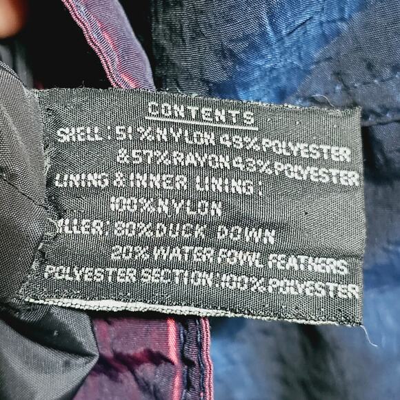 Beverly Hills Blues Jacket Vintage 90's Puffer Duck Down Pockets Women's Size XL - Picture 9 of 9